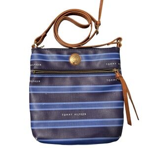Tommy Hilfiger Navy Striped Crossbody Bag